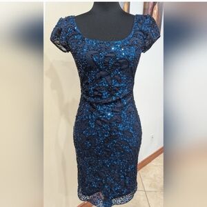 NWOT Shail K. Navy Blue Sequin Dress Size 2